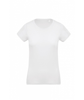 K391 - Dames-t-shirt BIO-katoen rond wit maat XS