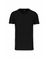 K3028 - Heren-t-shirt BIO150 V-hals zwart maat L  laatste aan deze prijs