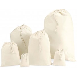 W115 - Cotton Stuff Bag natural 15*10 cm, tot 22 nov -55%