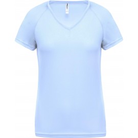 PA477 - Dames sport-t-shirt V-hals aqua tot 11 dec -53%