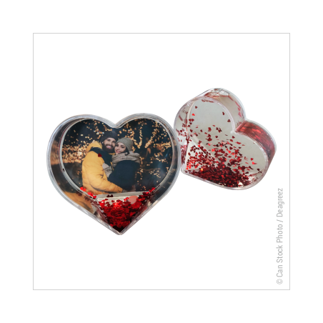 Sublimatie shake hartje 90*95 mm