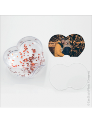 Sublimatie shake hartje 90*95 mm