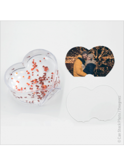 Sublimatie shake hartje 90*95 mm