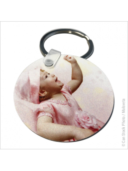 Sleutelhanger aluminium rond 5 cm  10 stuks