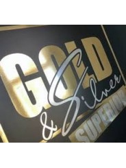 Superior zilver meatllic vinyl zilver 30*50 cm