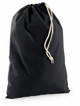 W115 - Cotton Stuff Bag zwart