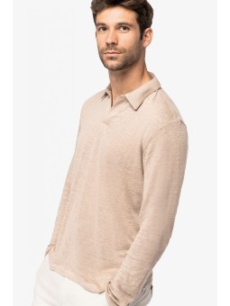 NS202 - Linnen polo lange...