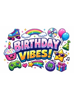 26-17cm DTF print Birthday...